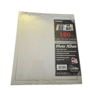 White Pioneer lm-100 100 Fast Stick Pages Photo‎ Album New Sealed Vintage 1996